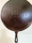 GRISWOLD CAST IRON 14 SKILLET 718 - LARGE BLOCK LOGO HEAT RING FLAT (video)