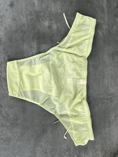 VINTAGE 2006 VICTORIA'S SECRET Nylon Lemon Yellow Panty L New - Picture 8 of 8