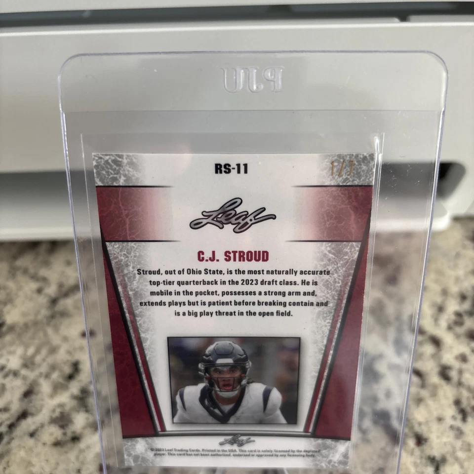 2023 Leaf Metal Prized 新秀银色/黑色 #RS-11 1/7 首次打印线!! — 第 4/4 张图片