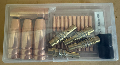 Mig 30er Pack MB15 15AK Schweißpistole Zubehörset, Schweißspitzen 1,0 mm, Gas SCHNELL PP
