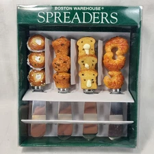 Boston Warehouse Spreaders Breakfast Set Bagels Muffins Bread Croissants NIB NOS
