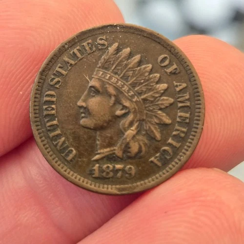 1879 Indian Cent XF AU