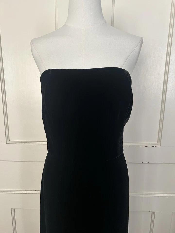 Monique Lhuiller Collection Velvet Strapless Evening Gown Womens Size 14 - Flaw - Image 2 of 4