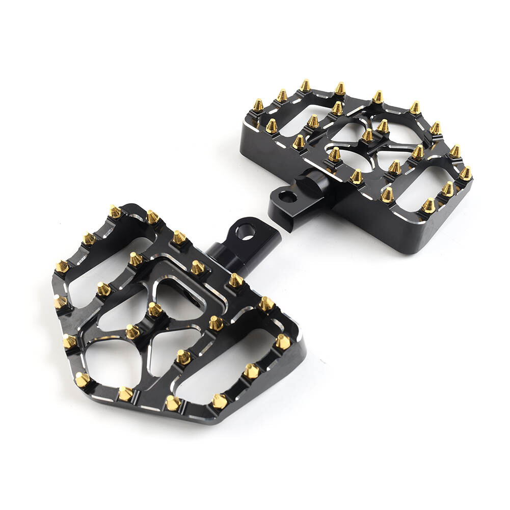 Wide Red Foot Pegs MX Style Floorboard For Harley Touring Sportster