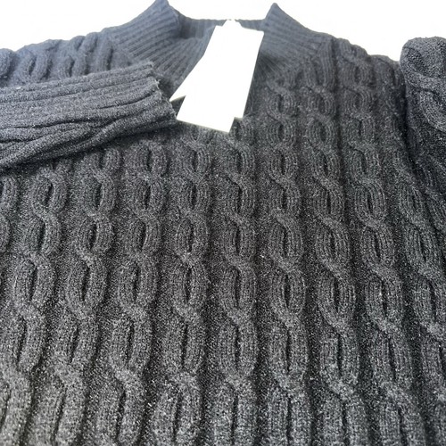 JASON WU Cable Knit Rib Hem & Cuffs Pullover Sweater Black JW453000 Small NWT - Picture 6 of 10
