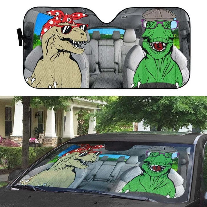 Saurus Rex Family Car Auto Sunshade