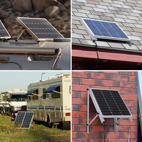 Solar Panel RV Tilt Mount Brackets Kit System Roof Flat Surface Adjustable Frame - Picture 12 of 12