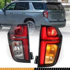 Pair LED Tail Lights Assembly For Chevy Suburban Tahoe 2021-2024 Brake Lamps