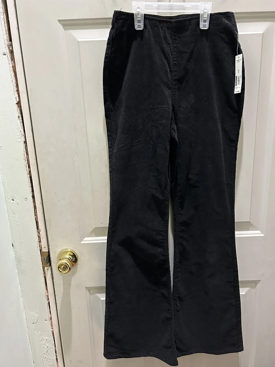 New No Boundaries Black Pull On Mid Rise Corduroy Flare Pants