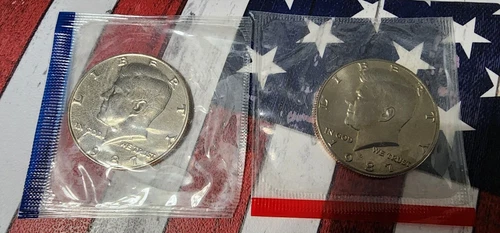 1987 P+D KENNEDY HALF UNCIRCULATED STILL IN MINT CELLO **FREE SHIPPING**