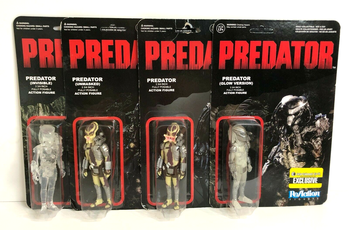 Funko ReAction Super7 Predator Invisible Attack Mode Unmasked Glow