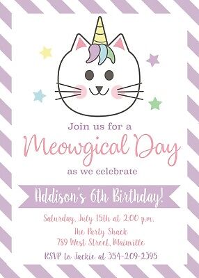Birthday Meowgical Caticorn Handmade Greeting Card with Rainbow Envelope Birthday Meowgical Caticorn Handmade Greeting Card with Rainbow Envelope