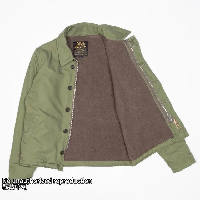 IRON HEART IHM-39 Military Surge A-2 Deck Jacket Black olive