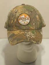 Busch Beer Realtree Camo Snapback Adjustable Baseball Cap Hat Logo Hunting