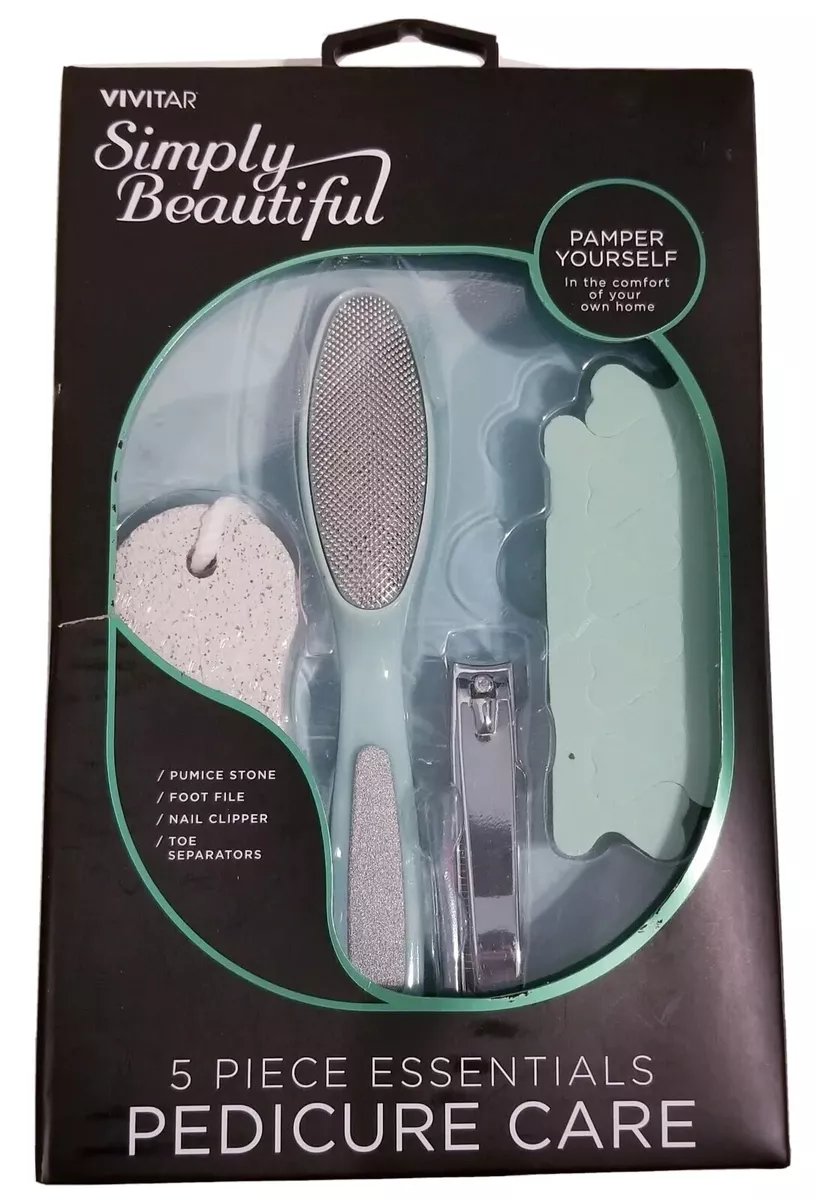 Vivitar Simply Beautiful 5 Piece Essentials Pedicure Care Set NEW SEALED