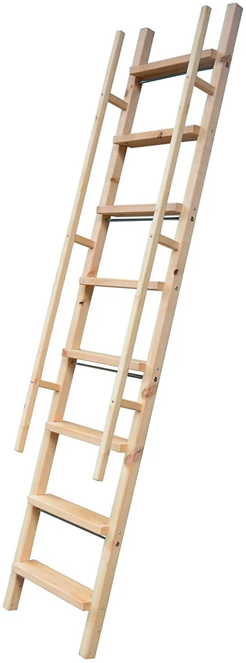 Glab Handle Knotty 松木梯子,适合 FD 黑色轨道库滑动硬件 — 第 3/4 张图片