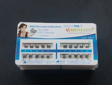 20 Sets Dental Metal Bracket MIM Monoblock Mini MBT 022 345 hooks Mesh Base
