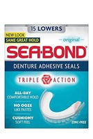 2 Pack - Sea-bond Denture Adhesive Wafers Lowers Original 15 Each on sale 2 Pack - Sea-bond Denture Adhesive Wafers Lowers Original 15 Each on sale