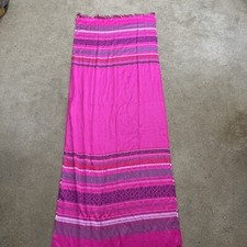 India Bight Pink LONG SPARKLE EMBROIDERED Wrap Scarf Shawl 64 X 36 VGC