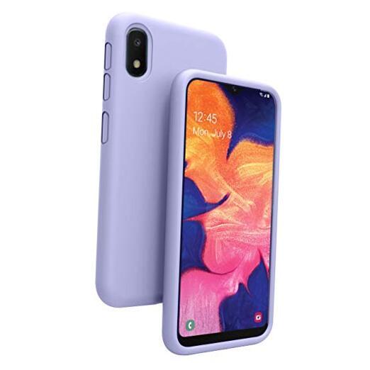 Liquid Silicone Case for Samsung Galaxy A10e, Gel Rubber Full Body Purple.