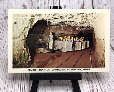 Underground Mine Tower Soudan Tourist Train Minnesota MN Vintage Postcard