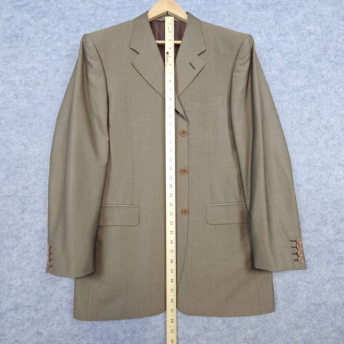 Canali Loro Piana Blazer Gr. 42 L (EU 52 L) olivgrün Wolle/Seide/Mohair - Bild 11 von 13