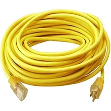 Master Electrician 02587ME 25-Feet Round Vinyl Extension Cord, Yellow