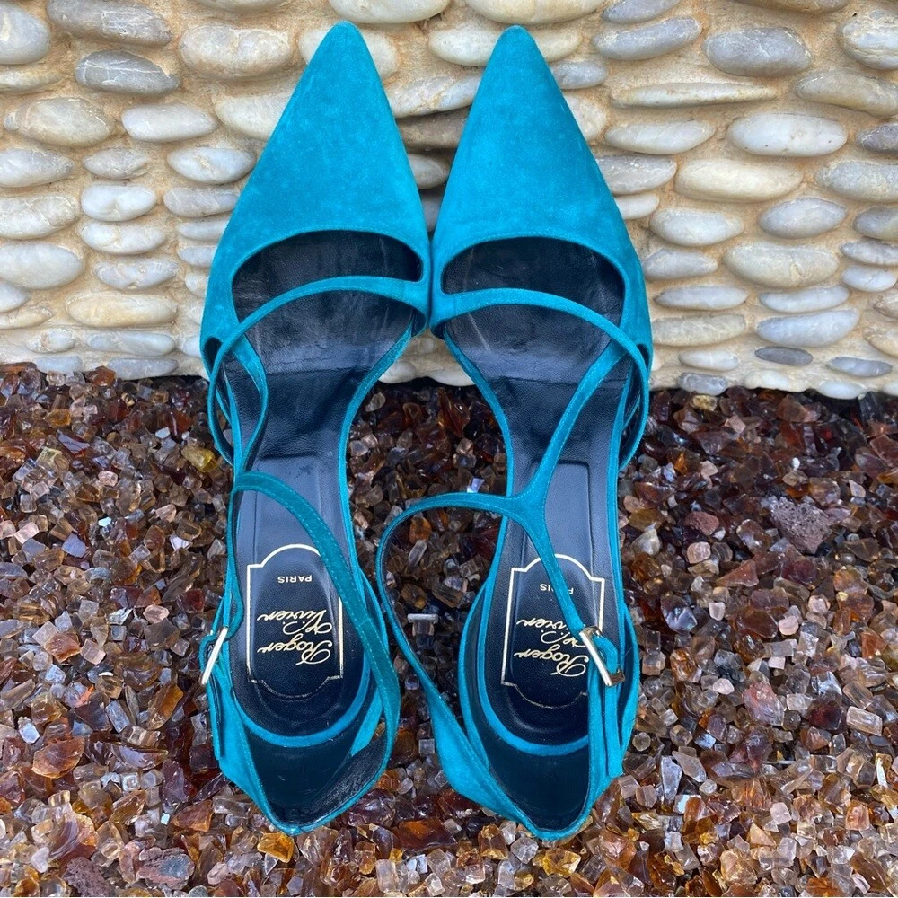 Blue suede shoes sandals clearance