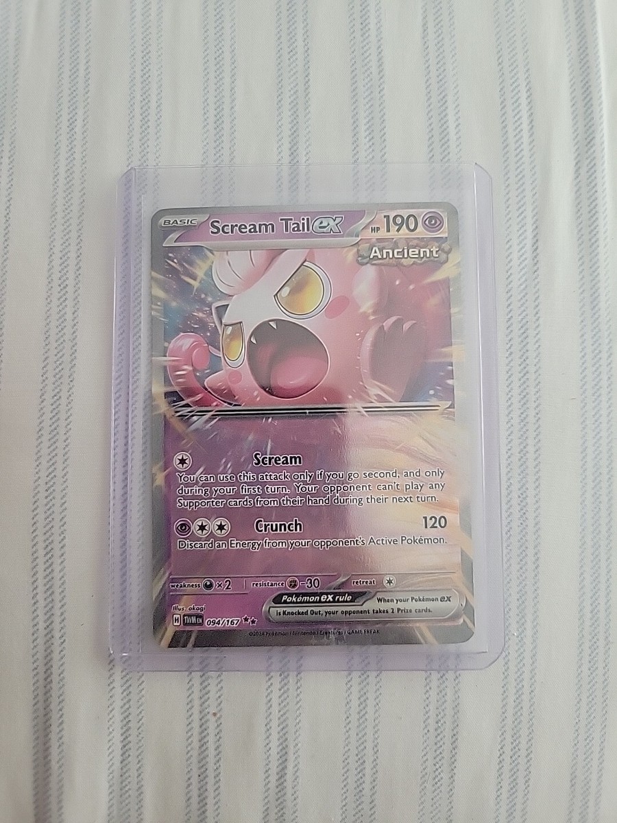 Scream Tail ex - 094/167 Twilight Masquerade Double Rare Pokemon - NM/MINT 