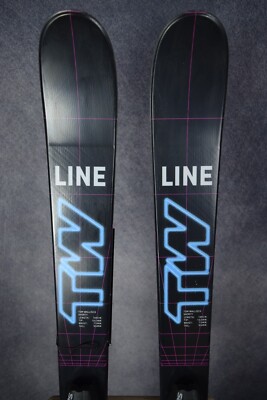 NEW LINE TOM WALLISCH SHORTY ROCKERS SKIS SIZE 149 CM WITH SALOMON