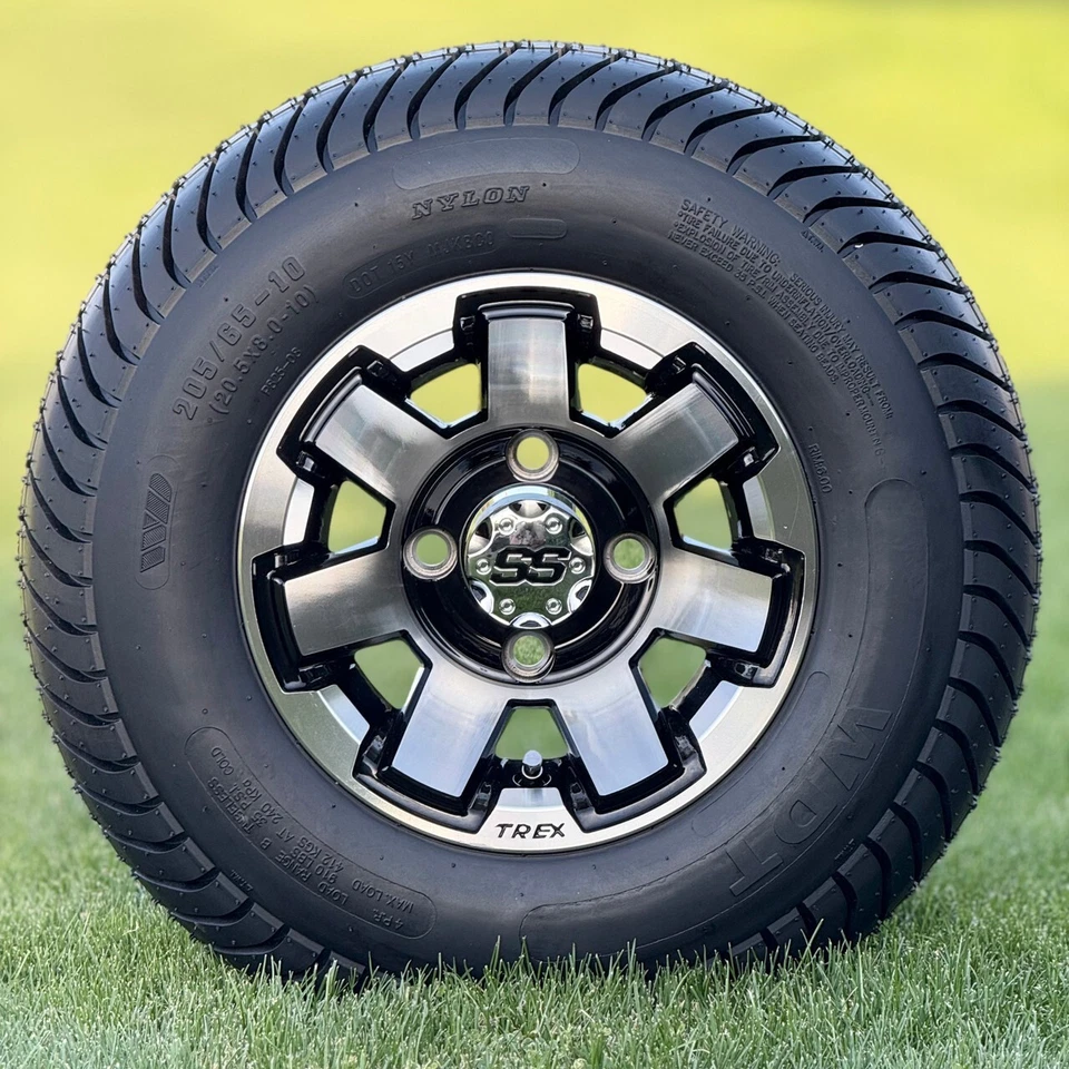 Rueda mecanizada TREX 10" ATLAS y neumático de calle ComfortGlide DOT 205/65-10 - Juego de 4 Foto 2 de 4