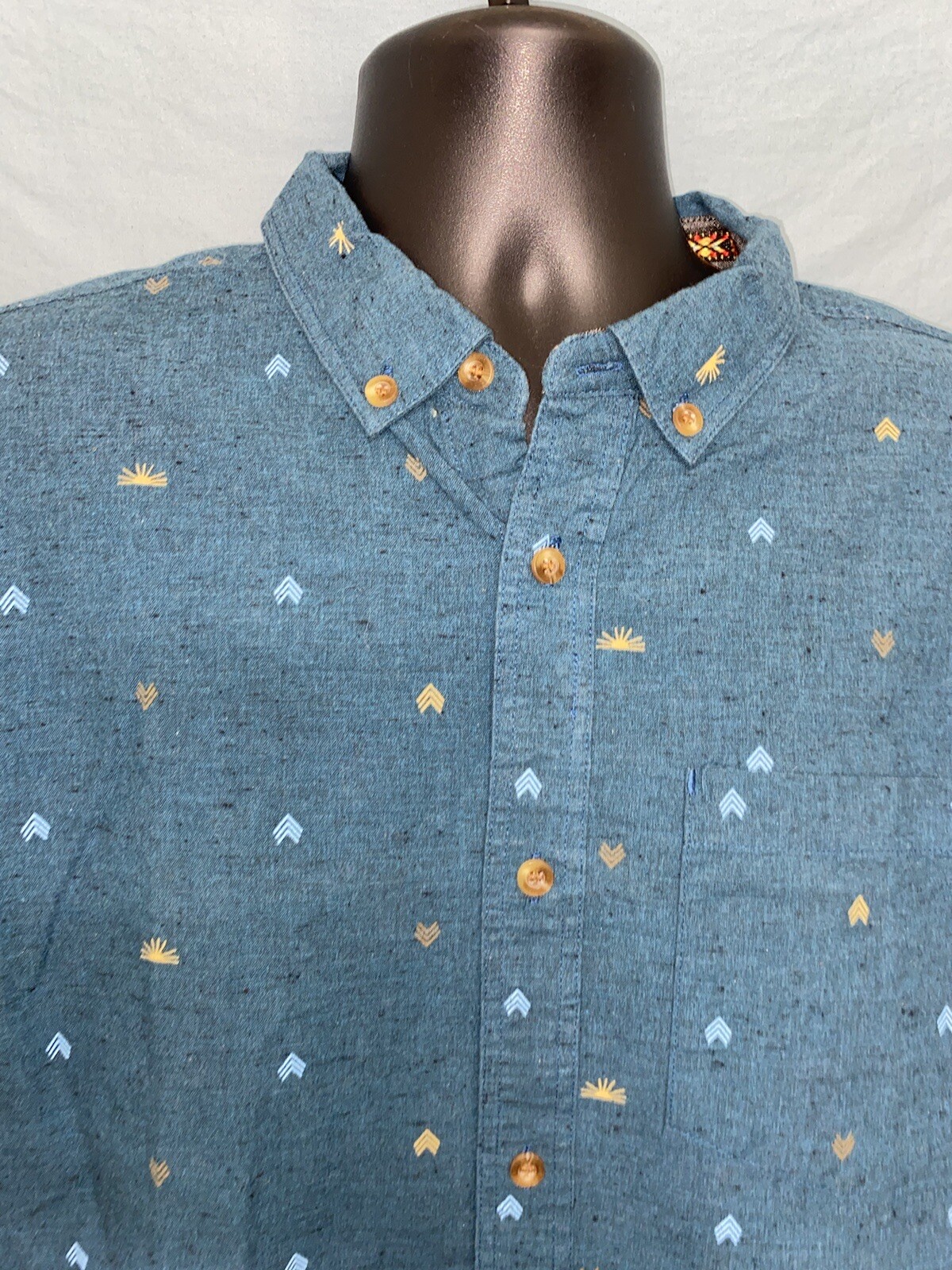Dravus Black Button Down Sunset Native Designs Sk… - image 2