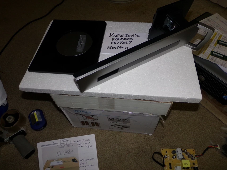 VIEWSONIC 24" VG2448 MONITOR TABLE TOP STAND  760.A2H0C.0002 OR 760.A2H09.0002 - Image 3 of 4