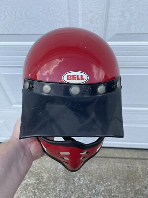 Vintage 1975 Bell Moto 3 Motorcycle Helmet Scooter Racing Dirt bike Bell  Snell | eBay
