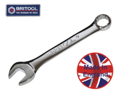 BRITOOL HALLMARK Britool England Metric Short Combination Spanner / Wrench Series, Sizes 6-19mm