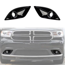 👍2x Black Front Fog Light Cover Fog Lamp Bezel Frame Trim For Dodge Durango 11+