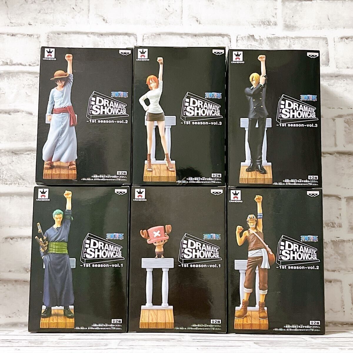 One Piece DRAMATIC SHOWCASE 1st season vol.1 Figures All 6 One Piece DRAMATIC SHOWCASE 1st season vol.1 Figures All 6