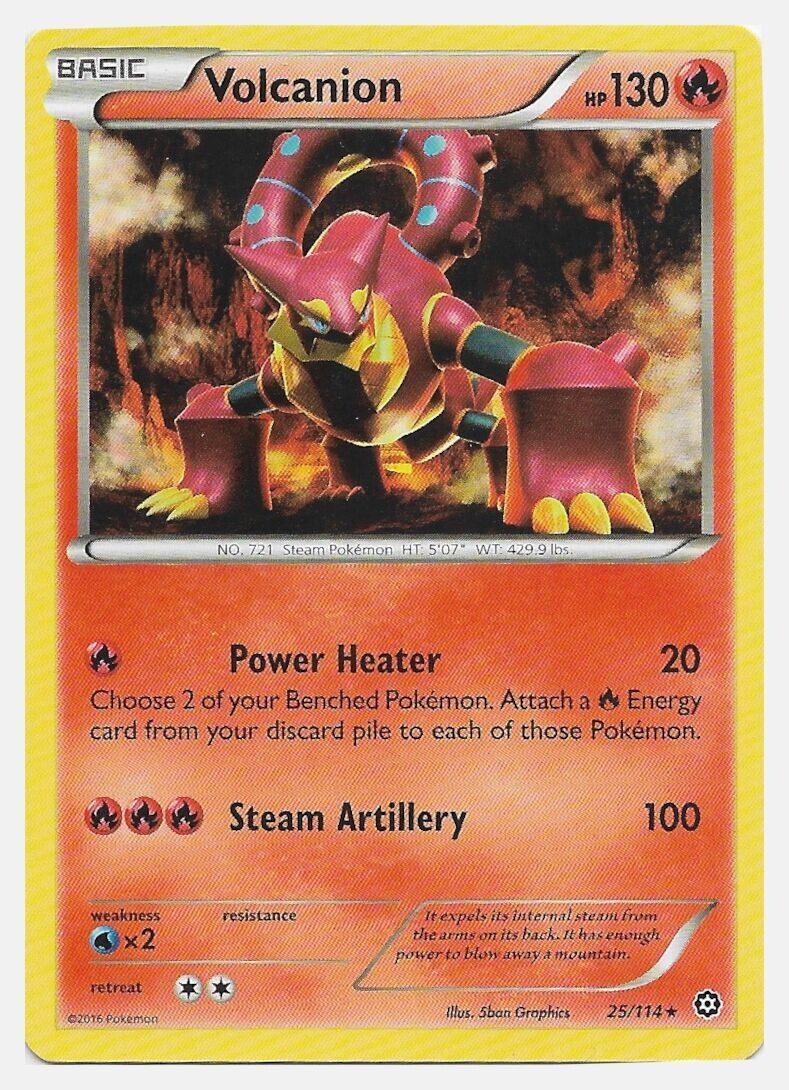 n*0様 Volcanic  Volcanion 25/114 Rare XY Steam Siege Pokemon Card NM-Mint | eBay