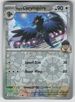 Hop's Corvisquire - 134/159 - PTCG - SV09: Journey Together - Reverse Holo - NM