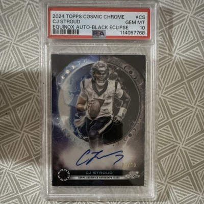 Topps 2024 Cosmic Chrome C.J. Stroud Equinox Auto Black Eclipse /10 PSA 10