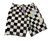 Cat Jack Boys' Pull-on 'at the Knee' Knit Shorts Charcoal Gray M Check Pattern