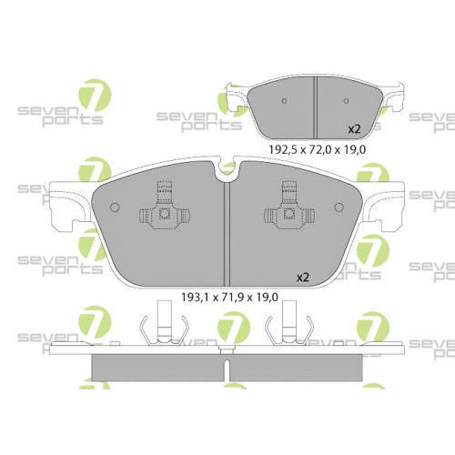 Plaquettes de frein à disque Seven Parts SVP27850 haute endurance sans bruit