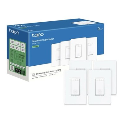 S500D Smart Wi-Fi Light Switch Single Pole 4-Pack Voice Control Alexia & Google