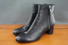 AGL Attilio Giusti Leombruni Boots Womens Size 10.5 Black Leather Ankle Zip