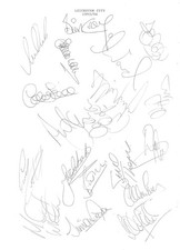 1993-94 LEICESTER CITY - 19 Signatures in biro on A4 Sheet