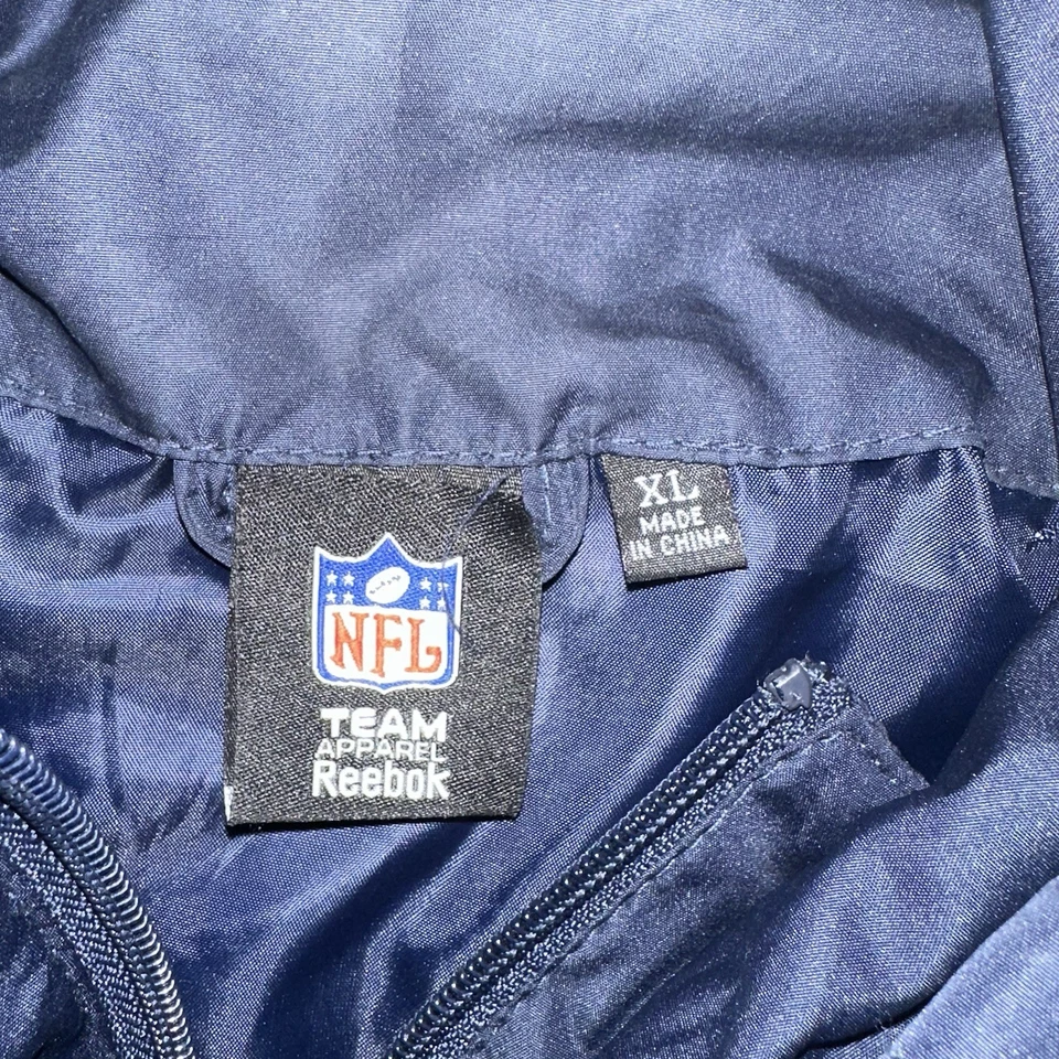 Pulôver masculino REEBOK Buffalo Bills SI NFL corta-vento GG cinza marinho branco - Imagem 4 de 4