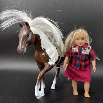 Our Generation Mini Rowan Doll Battat Lori 6'' And Horse Lot