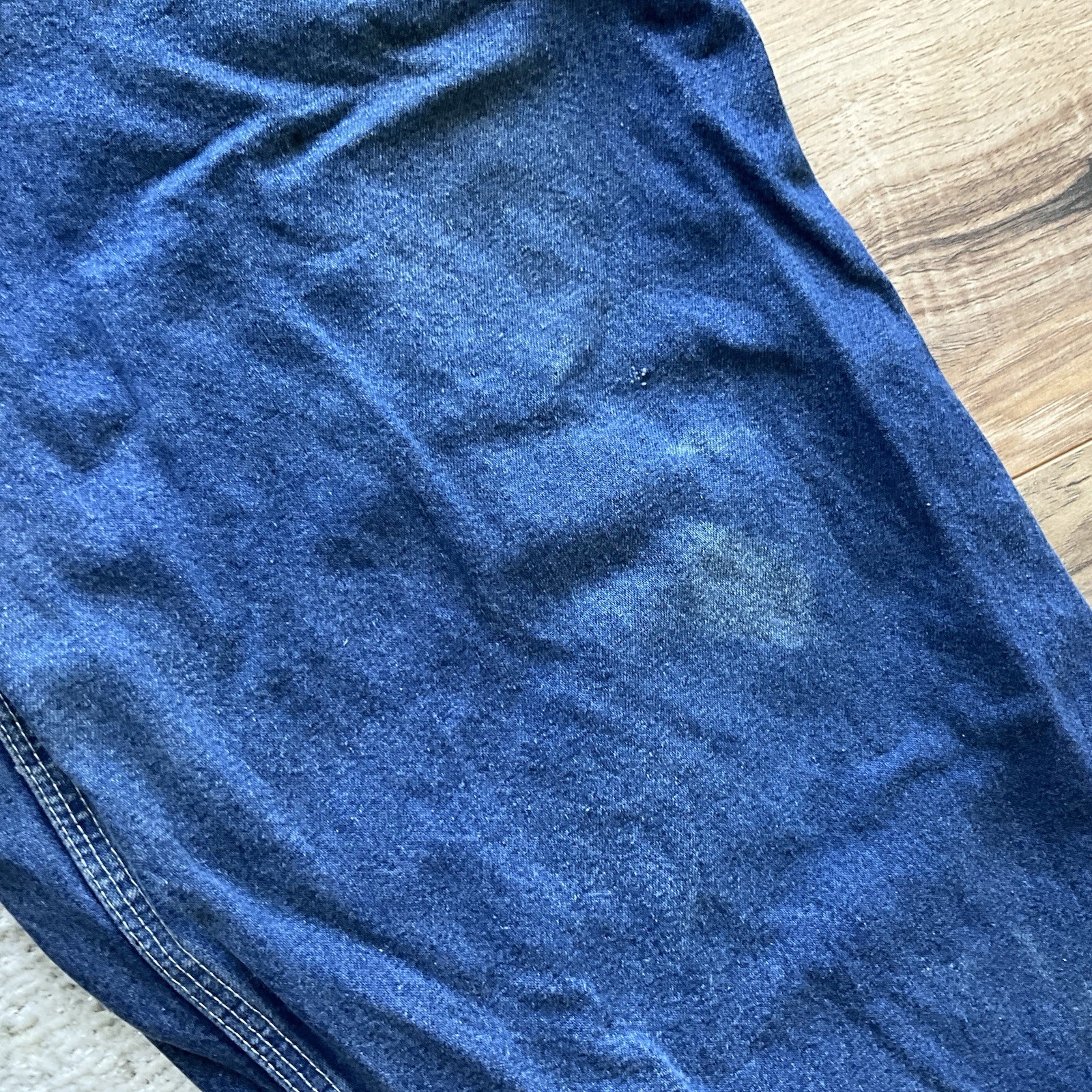 Vintage Carhartt Men's Blue Denim Bib Overalls sz 44 x 32 Union Made in USA thumbnail 5