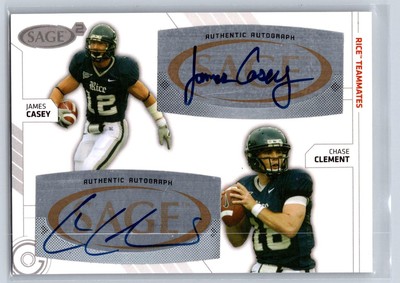 2009 SAGE Squared #SA-49 James Casey / Chase Clement Dual Autographs