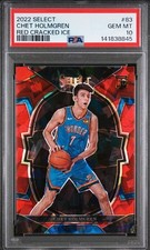 2022-23 Select Chet Holmgren RC Red Cracked Ice Prizm Rookie #83 PSA 10 